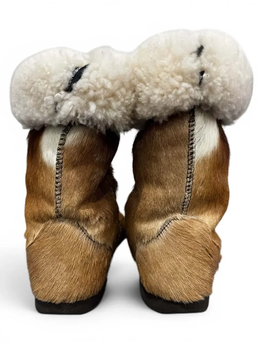 Cleverboks Genuine Springbok Fur Winter Boots Sheepskin Lining Women's Size 9
